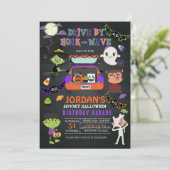 Invitation Au Défilé D'Anniversaire D'Halloween (Debout devant)