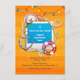 Invitation au défilé de bateaux de Noël
