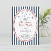 Invitation au défilé de bateaux de Noël à rayures (Debout devant)