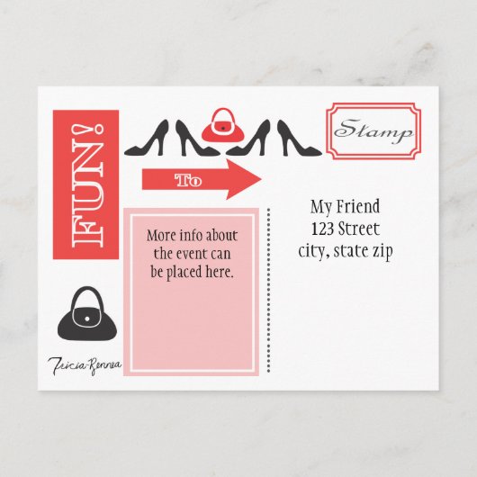 Invitation au défilé de mode (Dos)