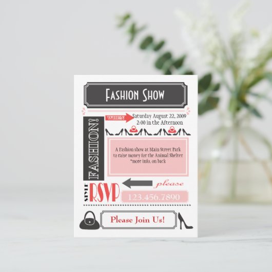 Invitation au défilé de mode (Debout devant)