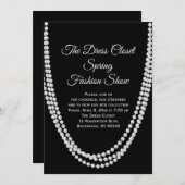 Invitation au défilé de mode Black and Pearls (Devant / Derrière)