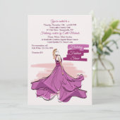 Invitation au défilé de mode de la robe violette (Debout devant)