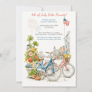 Invitation au défilé de vélos du 4 juillet à l'aqu