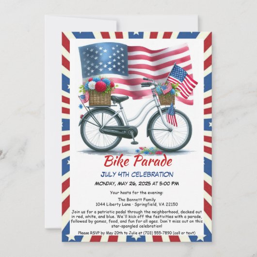 Invitation au défilé du Jour de l'Indépendance (Devant)