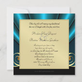 Invitation au défilement d'or de la conte de soie  (Dos)