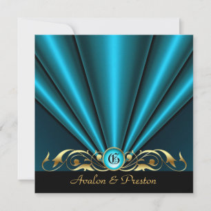 Invitation au défilement d'or de la conte de soie 