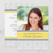 Invitation au déjeuner de la mariée Lemon Grey Dam (Devant / Derrière)