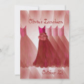 Invitation au déjeuner de la mariée ROUGE (Dos)