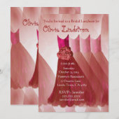 Invitation au déjeuner de la mariée ROUGE (Devant / Derrière)