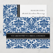 Invitation au déjeuner de la nuptiale Blue Black D (Devant / Derrière)