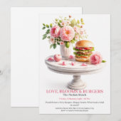 Invitation au déjeuner de la Saint-Valentin Blooms (Devant / Derrière)