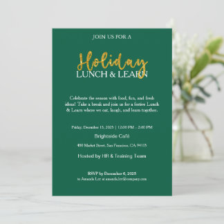 Invitation au déjeuner de Noël d'entreprise et ses