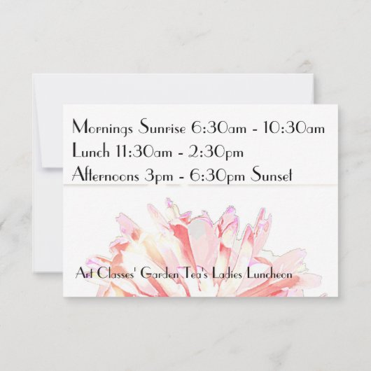 Invitation au déjeuner des dames des cours d'art d (Dos)