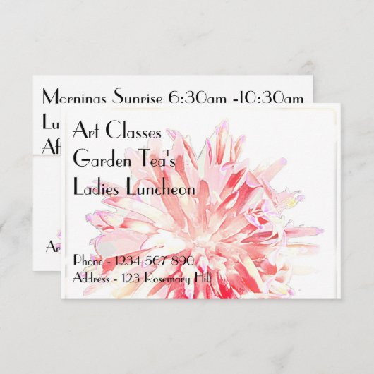 Invitation au déjeuner des dames des cours d'art e (Devant / Derrière)