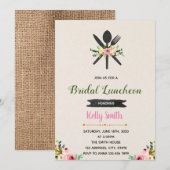 Invitation au déjeuner floral de mariage (Devant / Derrière)