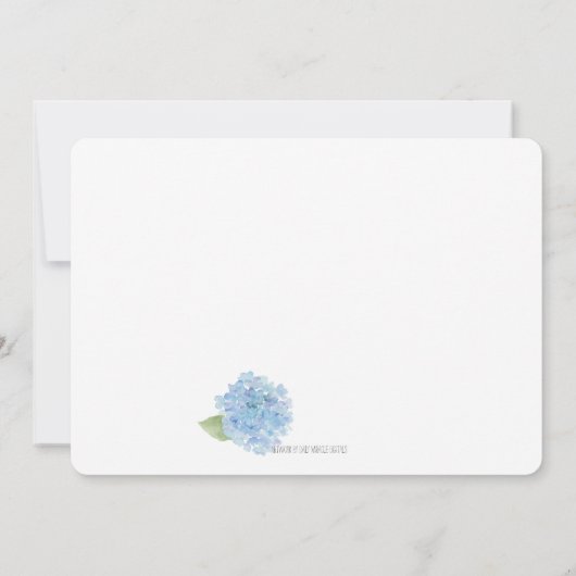 Invitation au déjeuner nuptial de Hydrangea Waterc (Dos)