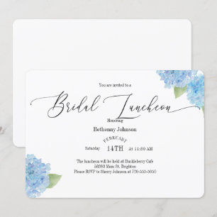 Invitation au déjeuner nuptial de Hydrangea Waterc
