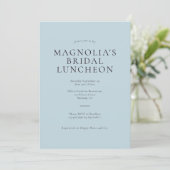 Invitation au déjeuner nuptial minimaliste bleu (Debout devant)