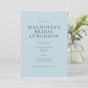 Invitation au déjeuner nuptial minimaliste bleu