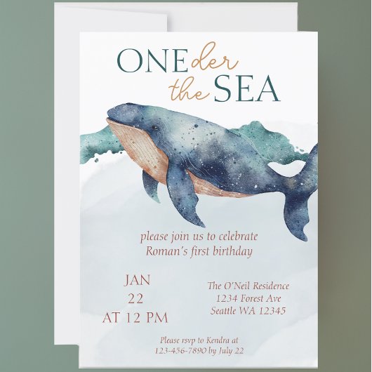 Invitation Au-Dessus De La Baleine Baleine Balnéaire