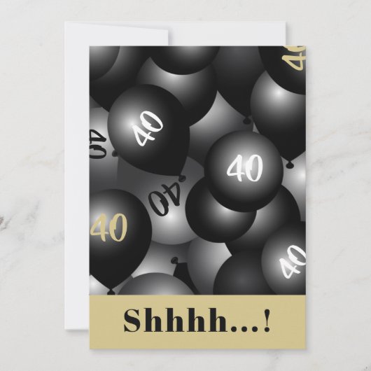 Invitation au-dessus de la colline Black Balloon (Devant)