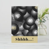 Invitation au-dessus de la colline Black Balloon (Debout devant)