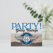 Invitation Au-dessus de la colline - Route 66 - Voitures Vint (Debout devant)