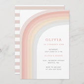 Invitation Au-dessus de la fête d'anniversaire de Rainbow Kid (Devant / Derrière)