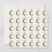 Invitation Au-dessus de la lune Baby Boy Shower (Dos)