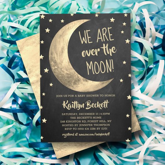 Invitation Au-Dessus De La Lune | BABY SHOWER