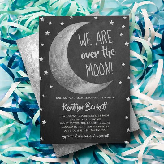 Invitation Au-Dessus De La Lune | BABY SHOWER