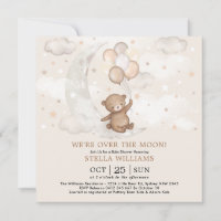 Au-dessus de la lune Baby shower de ballons d'ours
