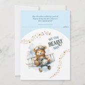 Invitation Au-Dessus De La Lune Baby shower Déchets Billets R (Dos)