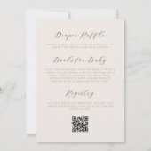 Invitation Au-dessus de la lune Boho Teddy Bear QR Code Baby  (Dos)