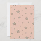 Invitation Au-dessus de la lune de baleine rose Baby shower d (Dos)