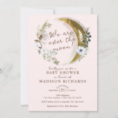 Invitation Au-Dessus De La Lune D'Or Dreamy Boho Baby shower  (Devant)