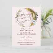 Invitation Au-Dessus De La Lune D'Or Dreamy Boho Baby shower  (Debout devant)