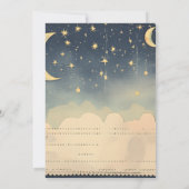 Invitation Au-dessus de la lune Dreamy Boy Baby shower (Dos)