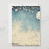 Invitation Au-dessus de la lune Dreamy Boy Baby shower (Dos)