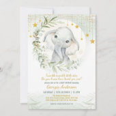 Invitation Au-dessus de la lune | Dreamy Green Gold Baby show (Devant)