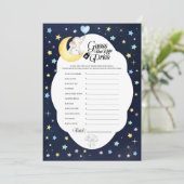 Invitation Au-Dessus De La Lune Elephant Baby shower Prix Jeu (Debout devant)