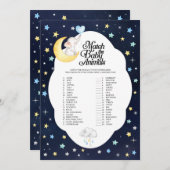 Invitation Au-Dessus De La Lune Elephant Match Les Bébés Anim (Devant / Derrière)