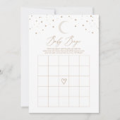 Invitation Au-dessus de la Lune Neutral Baby shower Bingo Jeu (Devant)