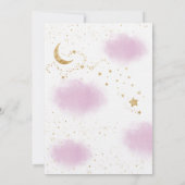 Invitation Au-dessus de la lune Sloth Girl Twins Baby shower  (Dos)