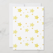 Invitation Au-Dessus De La Lune Teddy Bear Sage Baby shower V (Dos)