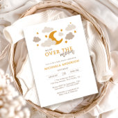 Invitation Au-Dessus De La Lune Un Baby shower Moderne Neutre
