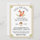 Invitation Au-dessus de la rivière et à travers le Baby showe (Devant)