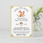 Invitation Au-dessus de la rivière et à travers le Baby showe (Debout devant)