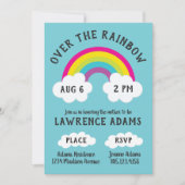 Invitation Au-Dessus De L'Arc-En-Ciel Anniversaire / Douche (Devant)